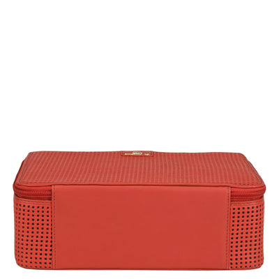Pun Leather Spectacle Case - Red