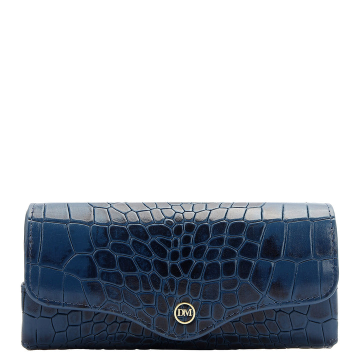 Croco-Texture Spectacle Case - Twilight