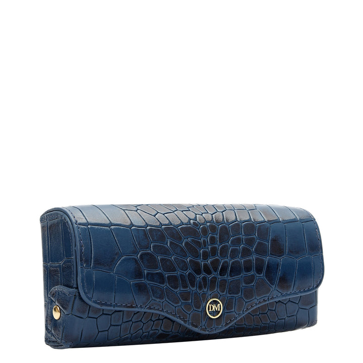 Croco-Texture Spectacle Case - Twilight