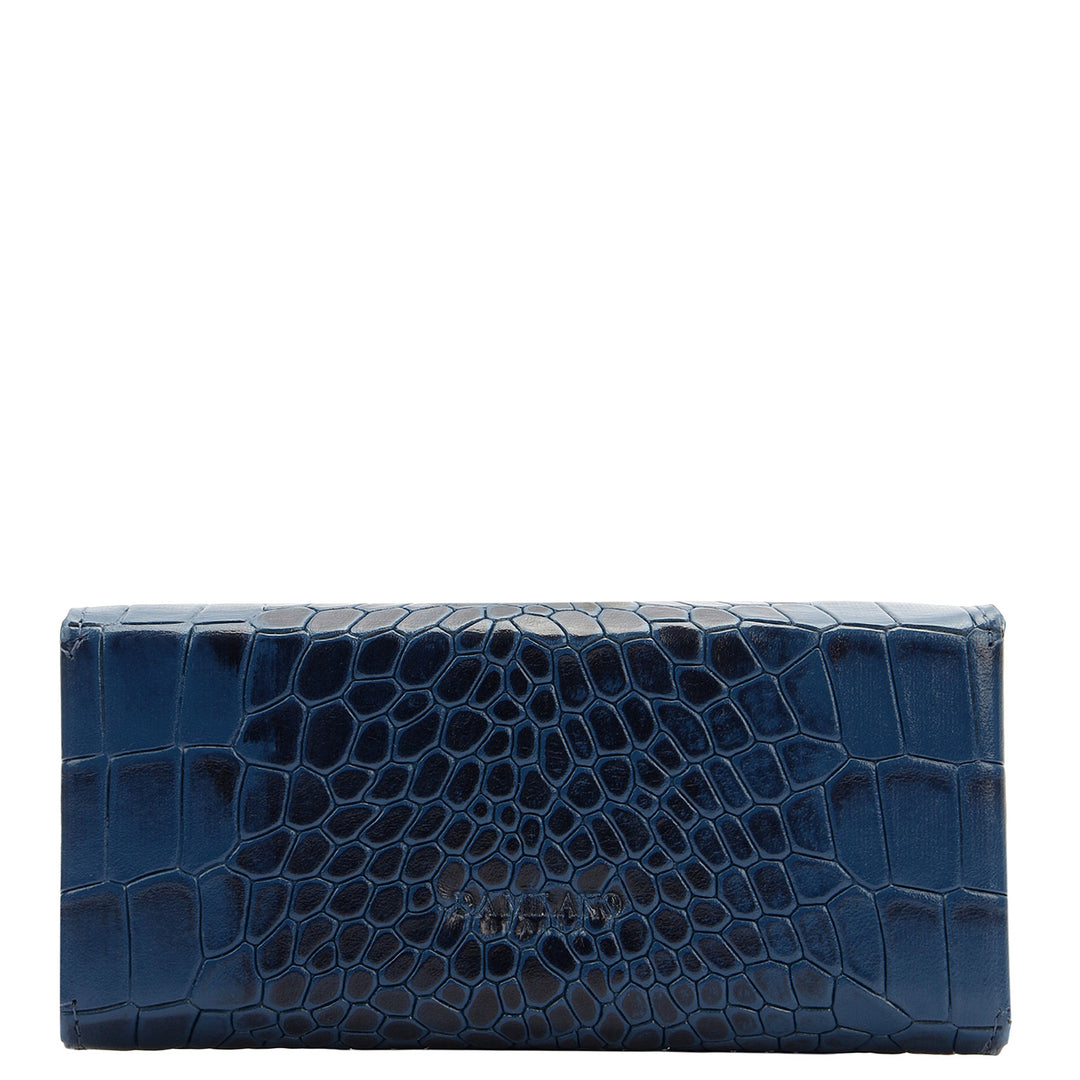 Croco-Texture Spectacle Case - Twilight