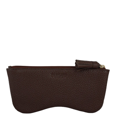Wax Leather Spectacle Case - Espresso