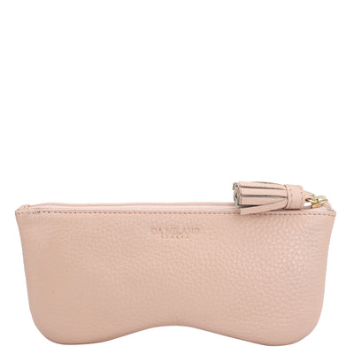 Wax Leather Spectacle Case - Baby Pink