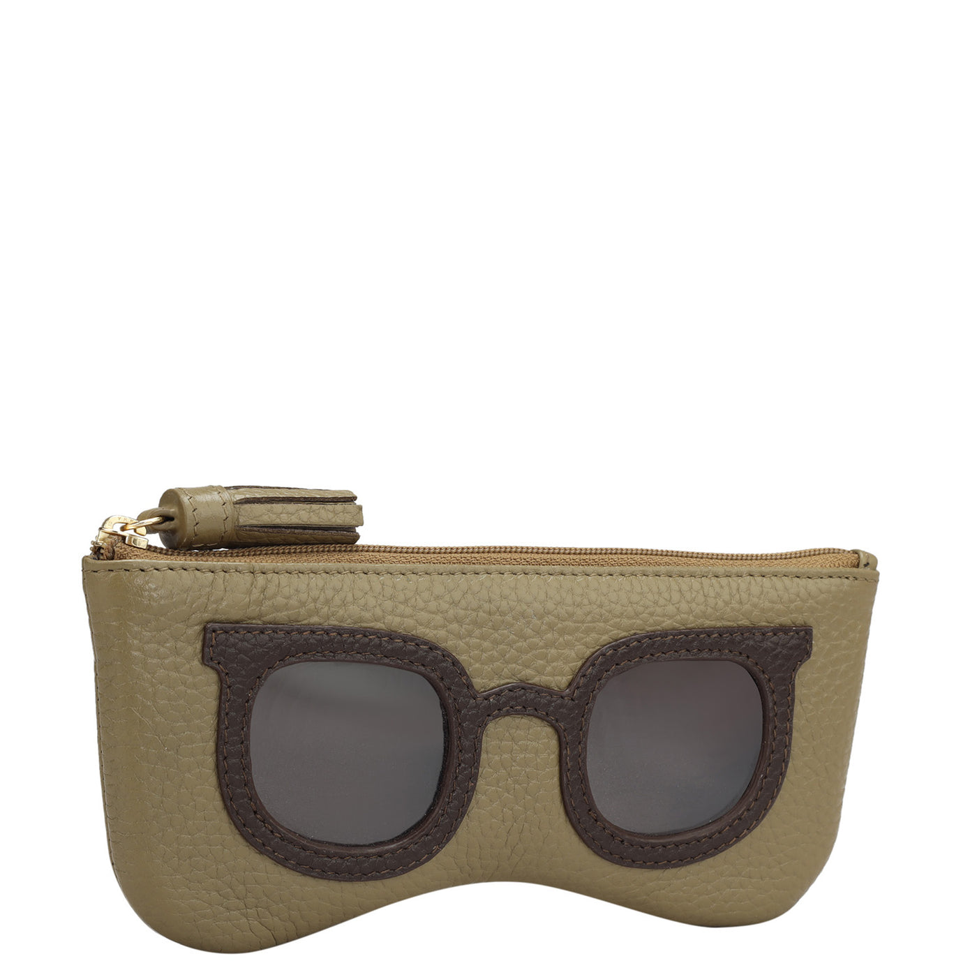 Wax Leather Spectacle Case - Olive