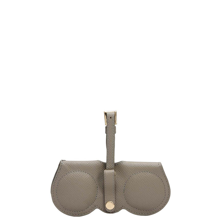 Franzy Leather Spectacle Case - Stone Grey