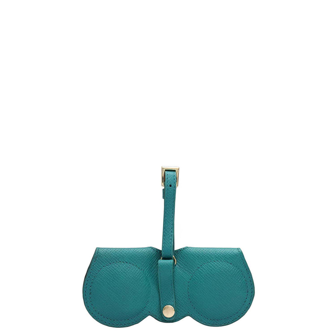 Franzy Leather Spectacle Case - Teal