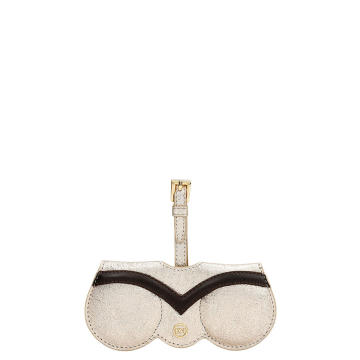 Metallic  Leather Spectacle Case - Gold