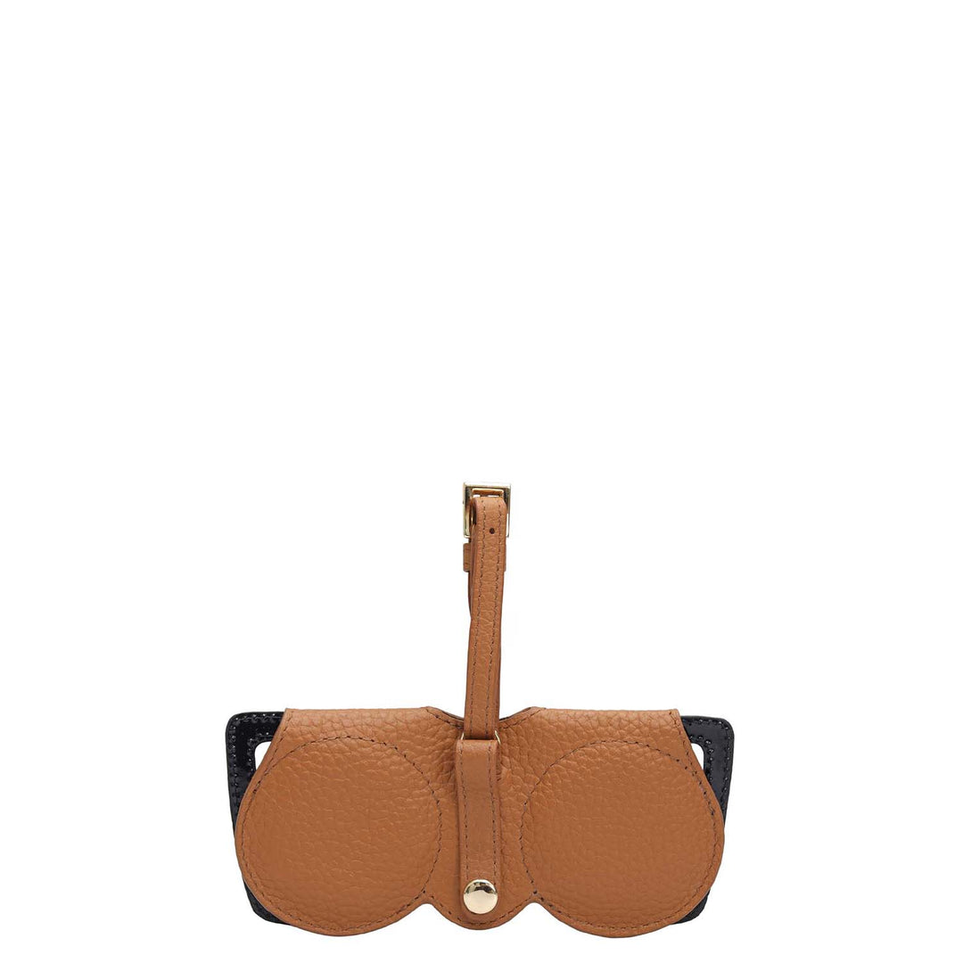 Wax Leather Spectacle Case - Caramel