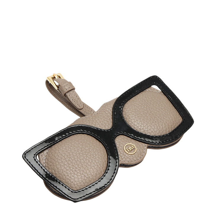 Wax Leather Spectacle Case - Greyish Taupe