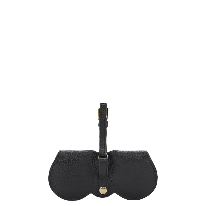 Fur Wax Leather Spectacle Case - Grey & Black