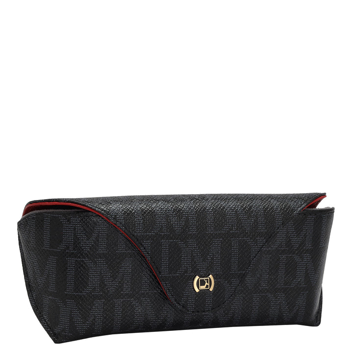 Monogram Leather Spectacle Case - Black