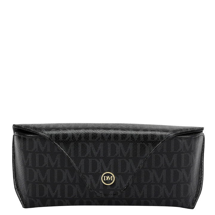 Monogram Leather Spectacle Case - Black