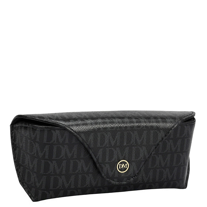 Monogram Leather Spectacle Case - Black