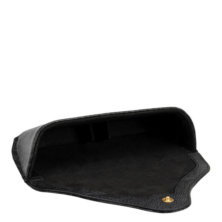 Monogram Leather Spectacle Case - Black