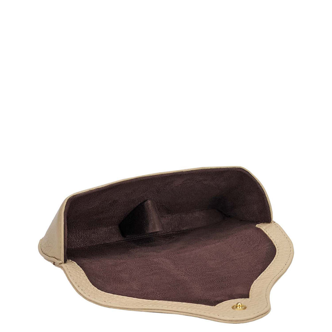 Wax Leather Spectacle Case - Dove