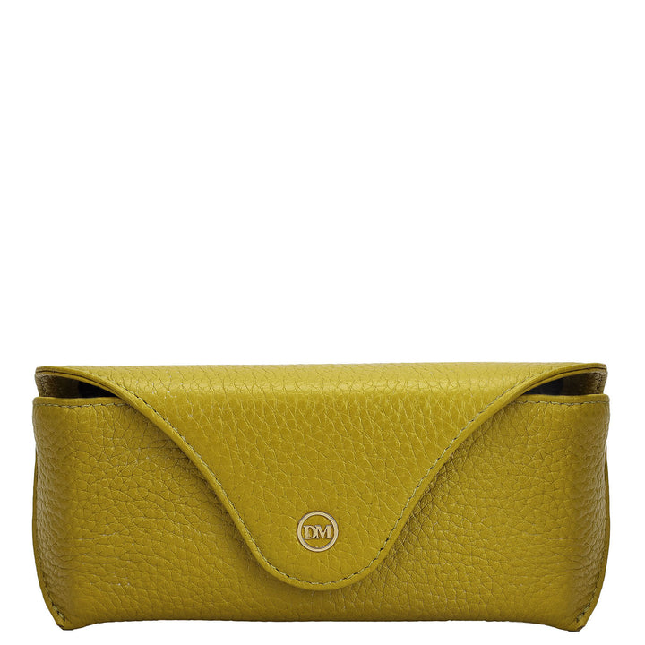 Wax Leather Spectacle Case - Green Tea