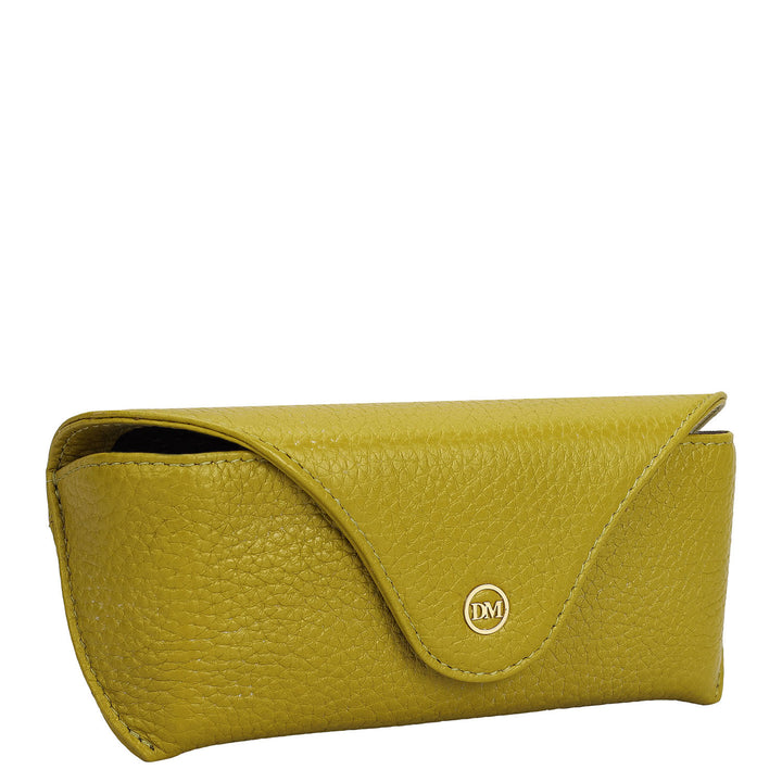 Wax Leather Spectacle Case - Green Tea