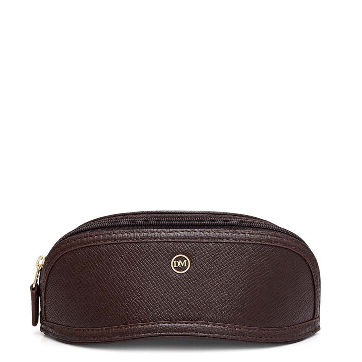 Franzy Leather Spectacle Case - Chocolate