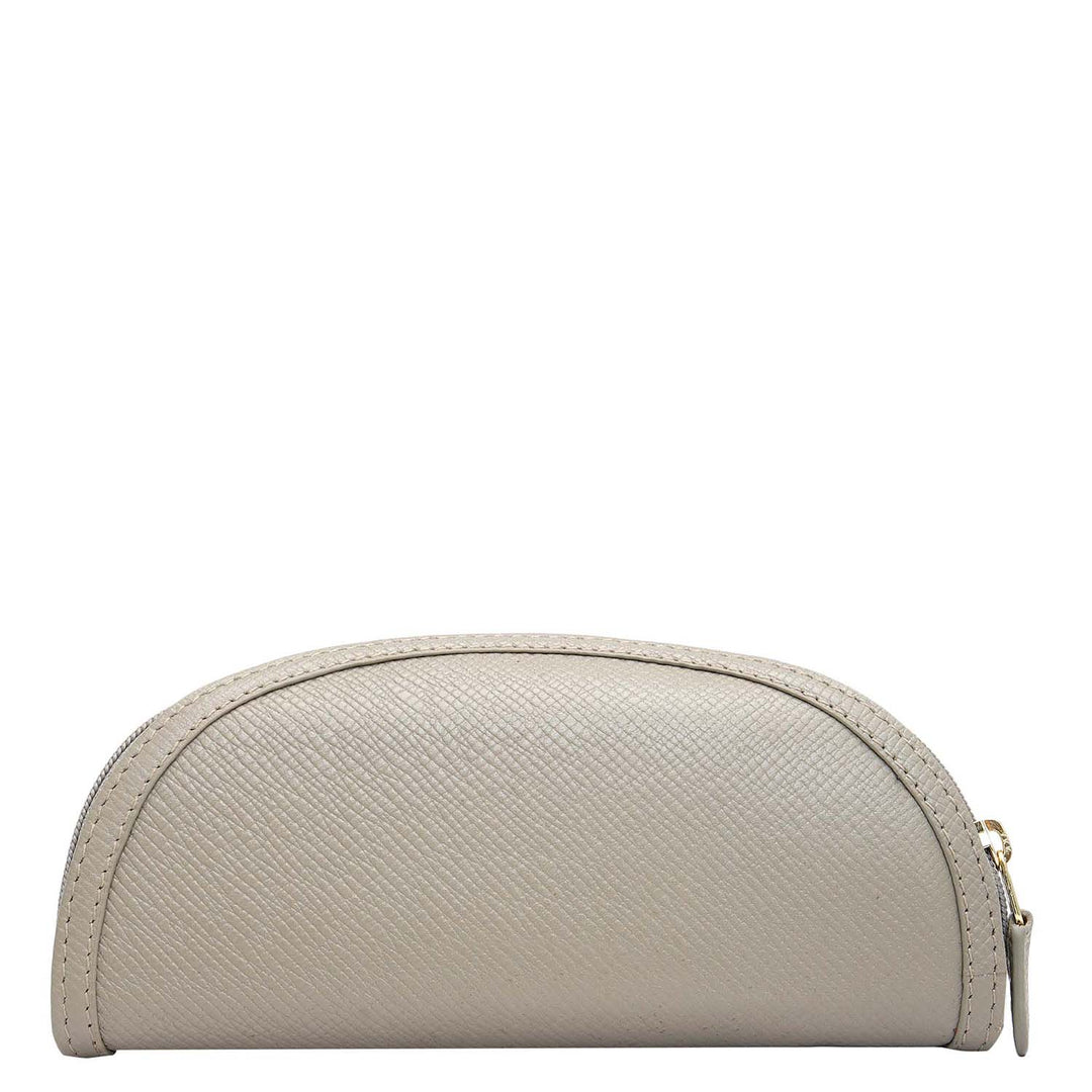 Franzy Leather Spectacle Case - Stone Grey