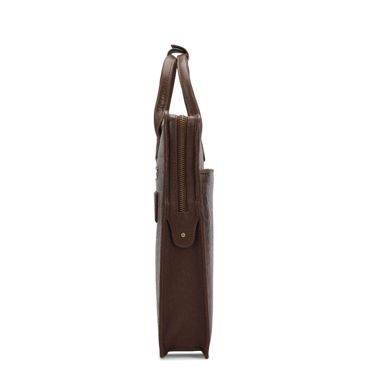 Croco Leather Laptop Sleeve - Date