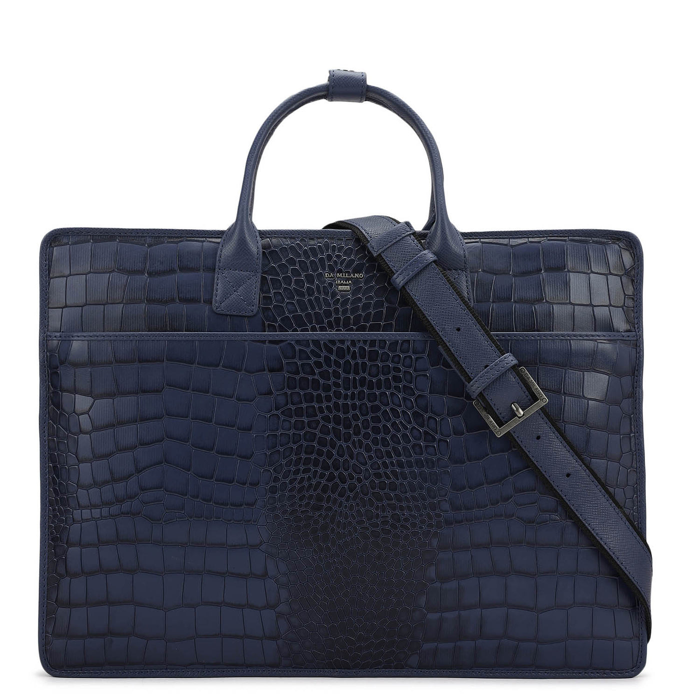 Croco Leather Laptop Sleeve - Stardust