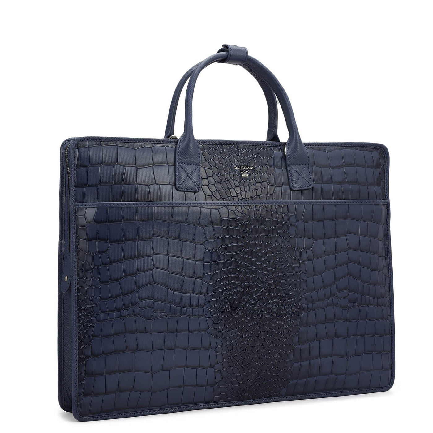Croco Leather Laptop Sleeve - Stardust