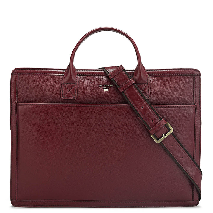 Franzy Leather Laptop Sleeve - Blood Stone