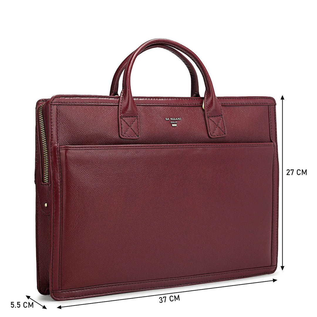 Franzy Leather Laptop Sleeve - Blood Stone