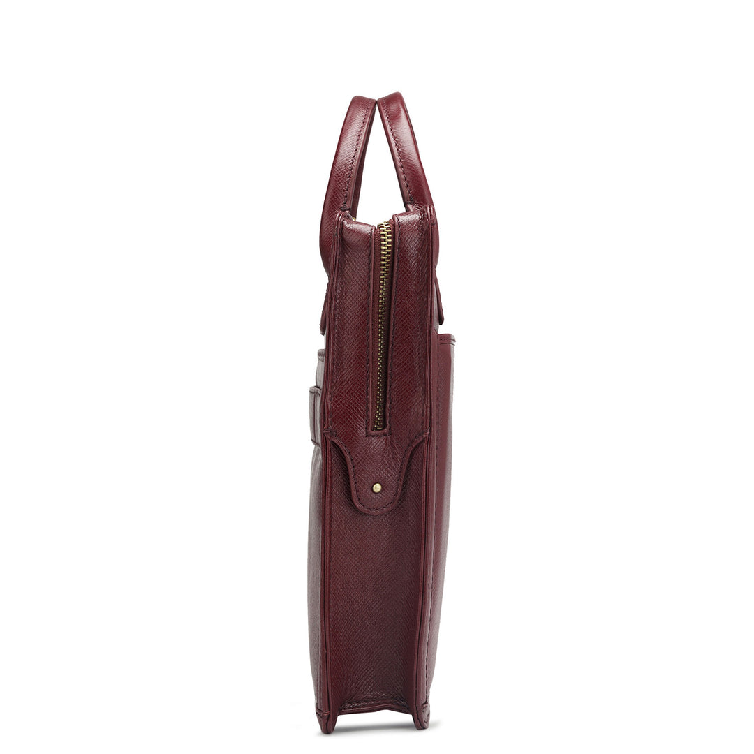 Franzy Leather Laptop Sleeve - Blood Stone