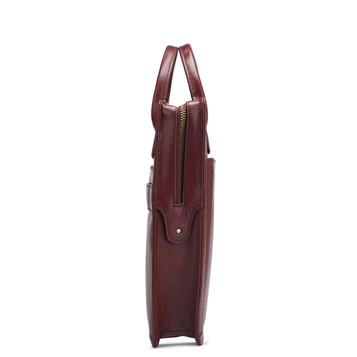 Franzy Leather Laptop Sleeve - Blood Stone