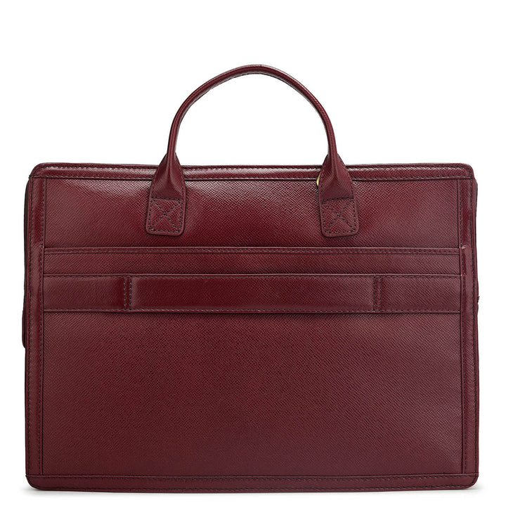 Franzy Leather Laptop Sleeve - Blood Stone