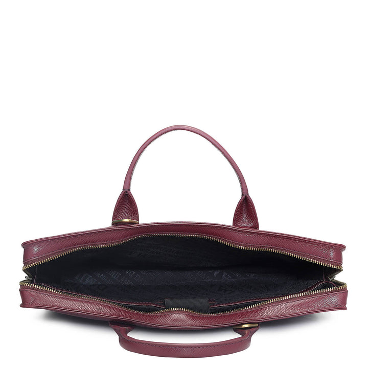 Franzy Leather Laptop Sleeve - Blood Stone