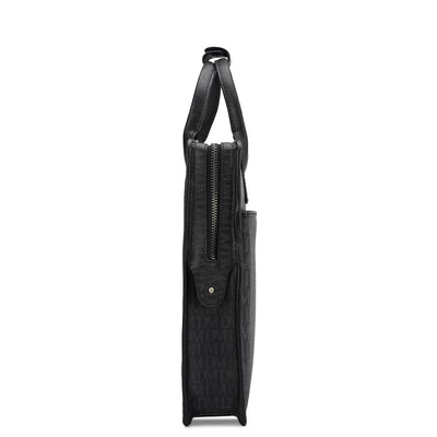 Monogram Leather Laptop Sleeve - Black