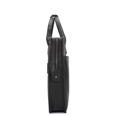 Mat Emboss Leather Laptop Sleeve - Black