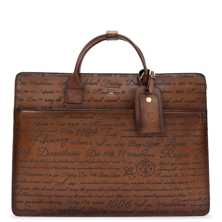 Signato Leather Laptop Sleeve - Cognac