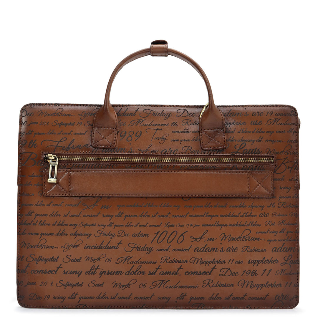 Signato Leather Laptop Sleeve - Cognac