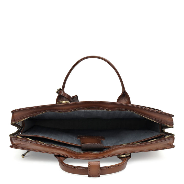 Signato Leather Laptop Sleeve - Cognac