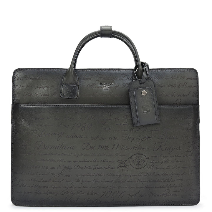 Signato Leather Laptop Sleeve - Grey