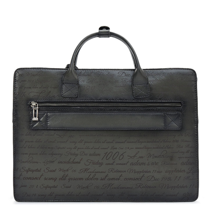 Signato Leather Laptop Sleeve - Grey