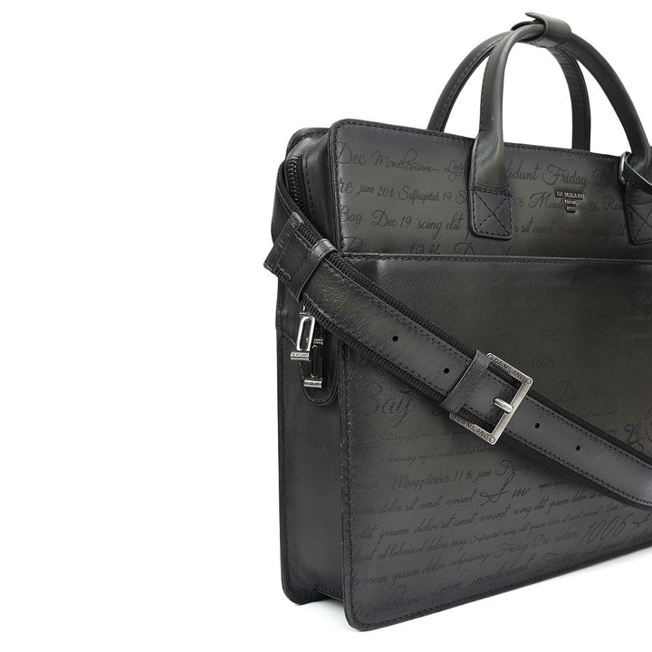 Signato Leather Laptop Sleeve - Grey