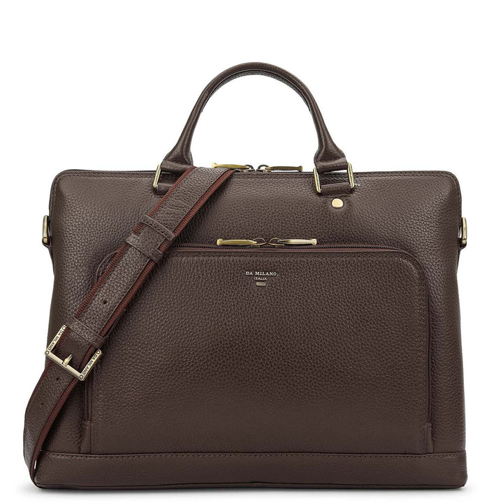 Wax Leather Laptop Sleeve - Chocolate