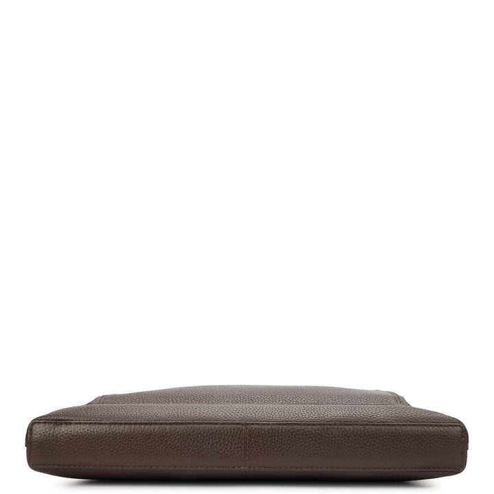 Wax Leather Laptop Sleeve - Chocolate
