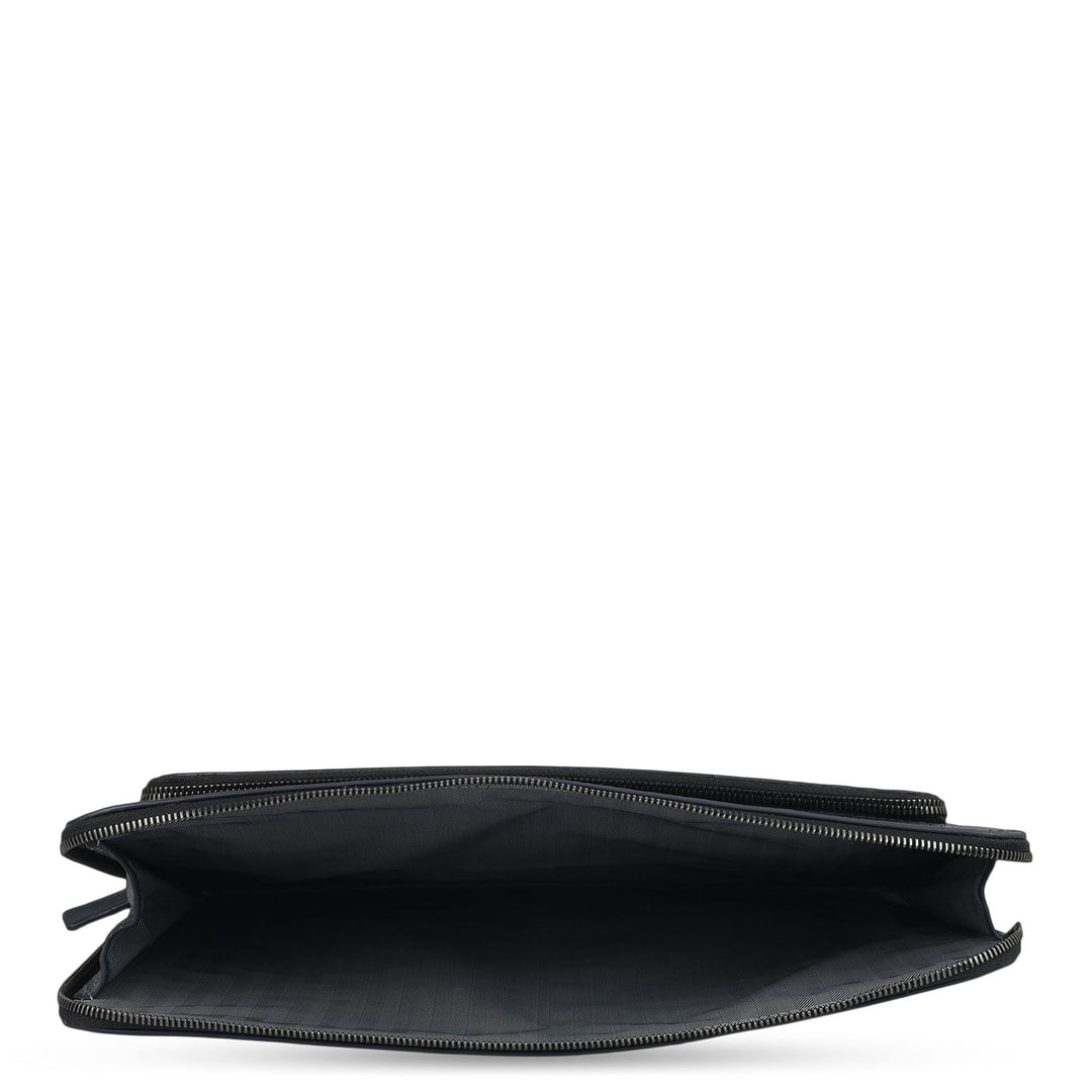 Croco Leather Laptop Sleeve - Blue