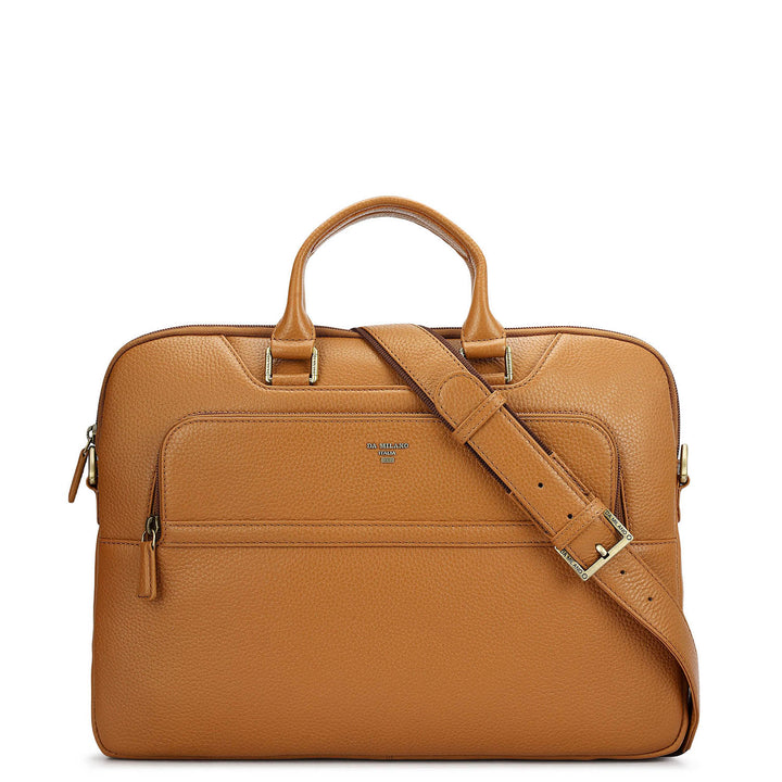 Wax Leather Laptop Sleeve - Caramel