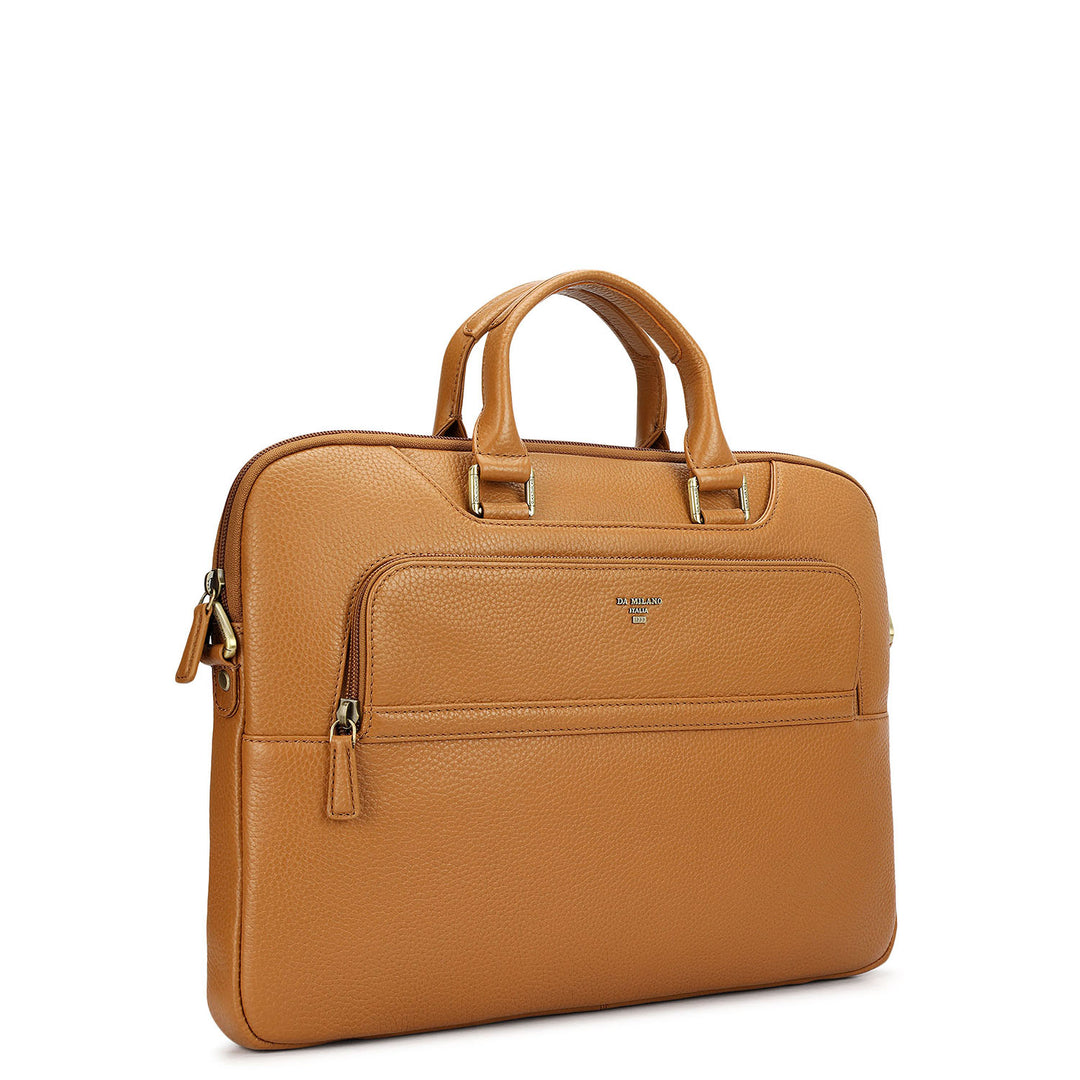 Wax Leather Laptop Sleeve - Caramel
