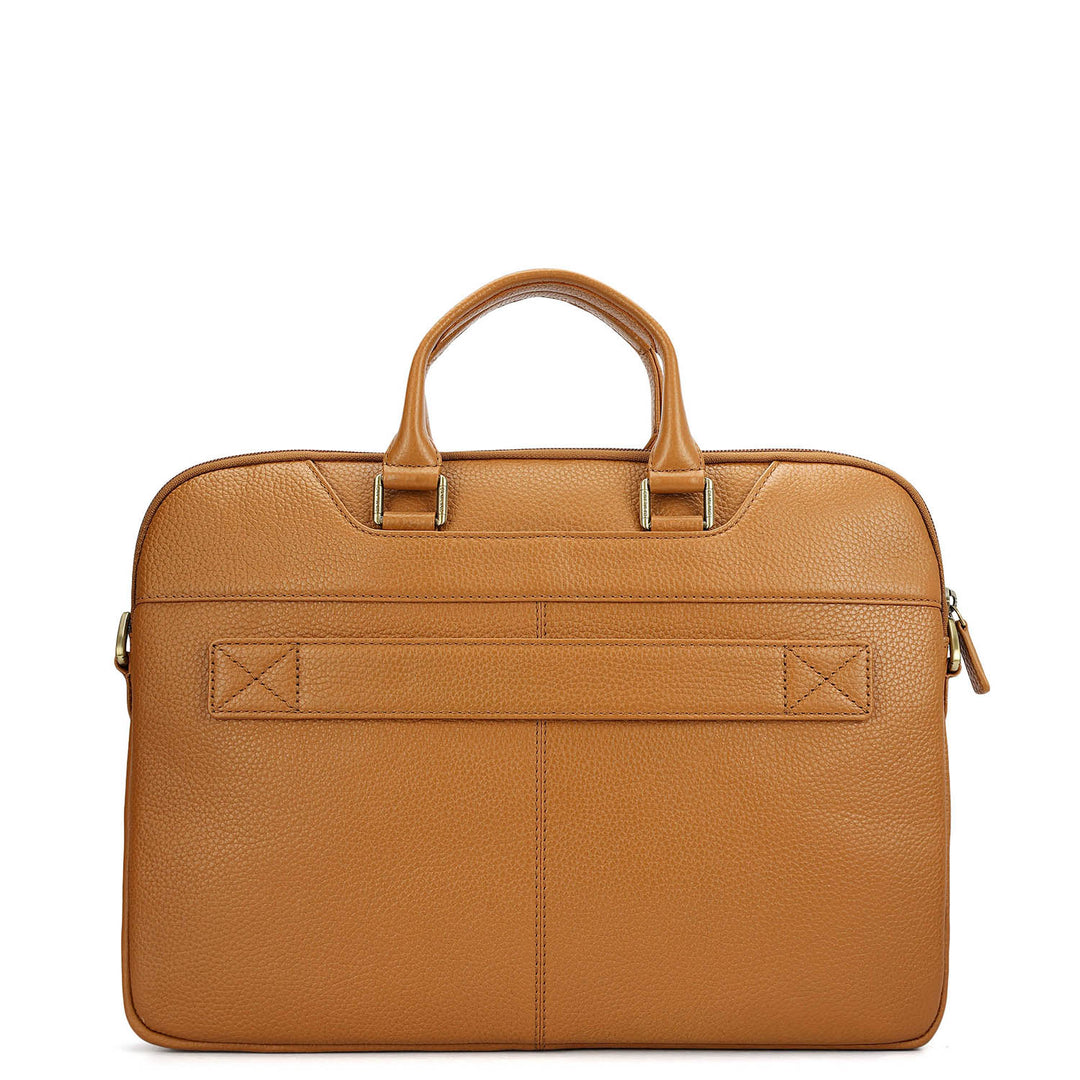 Wax Leather Laptop Sleeve - Caramel