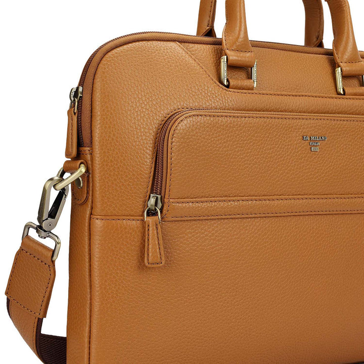 Wax Leather Laptop Sleeve - Caramel
