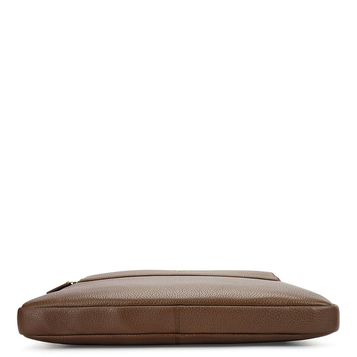 Wax Leather Laptop Sleeve - Mocha