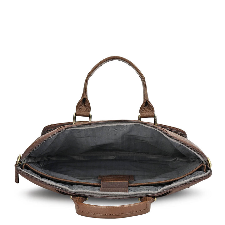 Wax Leather Laptop Sleeve - Mocha