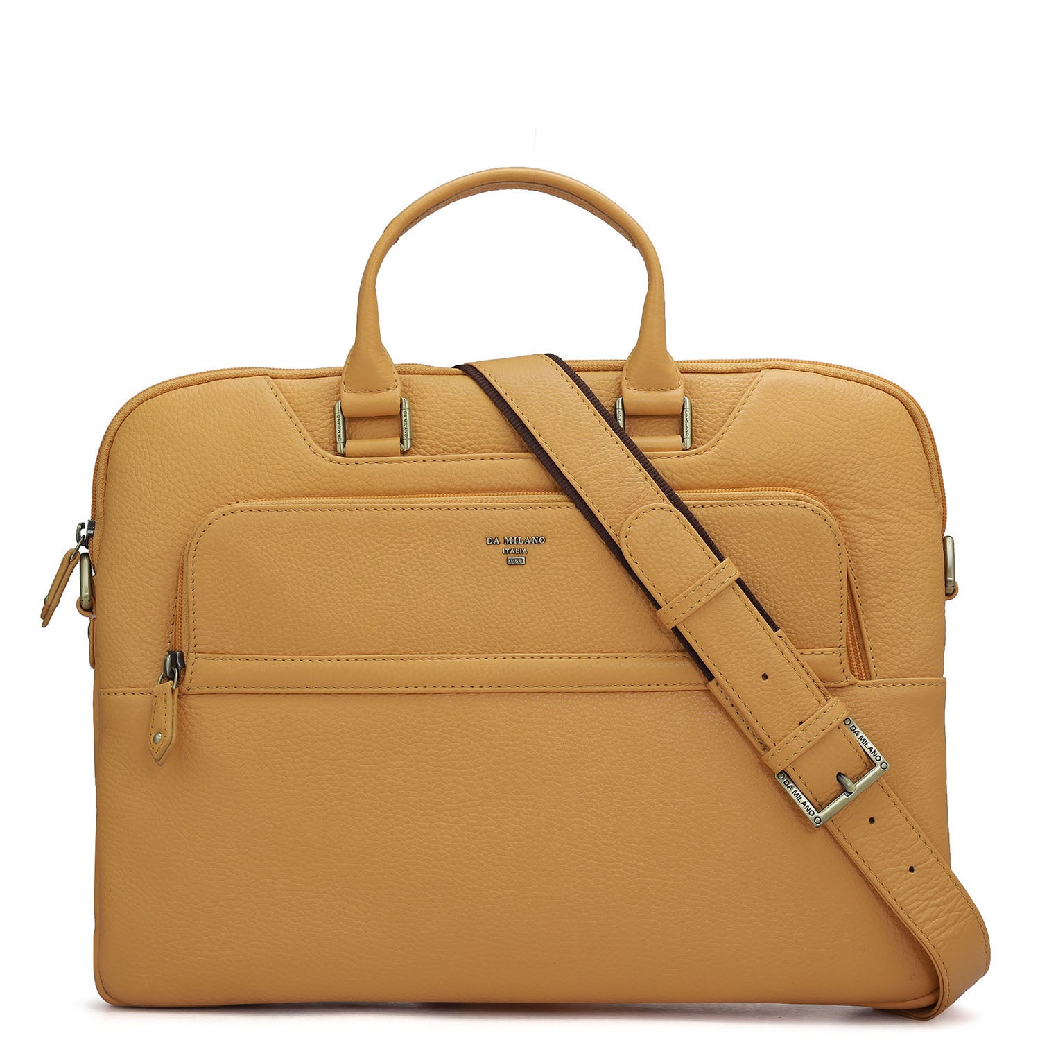 Wax Leather Laptop Sleeve - Apricot Crush – Da Milano