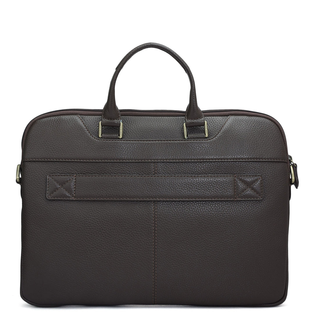 Wax Leather Laptop Sleeve - Chocolate